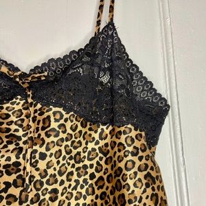 Vintage cheetah print slip dress